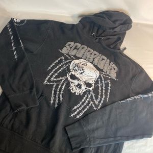 Scorpions Band Black Spider Hoodie Pullover Large